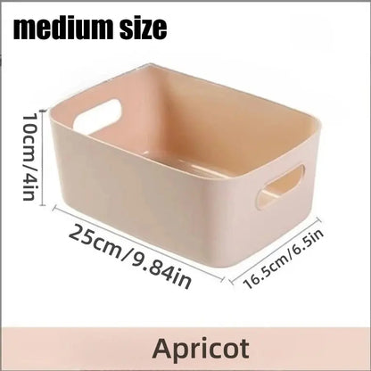 Storage Box Household Drawer Plastic Storage Desktop Storage Box Cosmetics Grocery Snack Storage Basket Kitchen