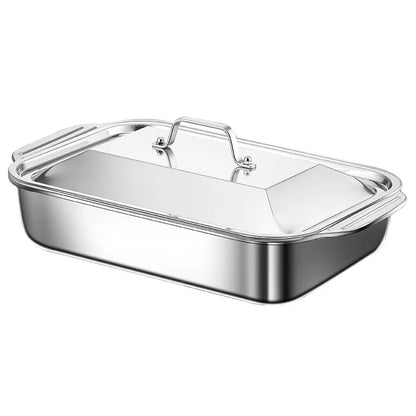 Deep Baking Sheet Stainless Steel Roasting Pan Non-Stick Grilling Trays Oven Accessories Baking Tools Kitchen Accessories