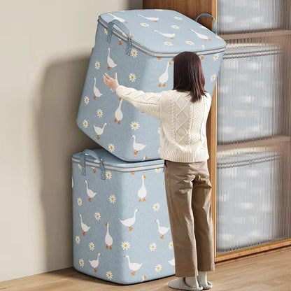 Cotton Quilt Storage Bag Large Capacity Quilt Storage Box Non Woven Clothes Special Storage Moving Luggage Bag Portable