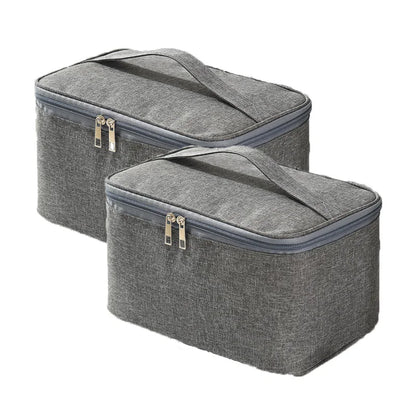 Square Business Travel Toiletry Bag Double-layer Large Capacity Makeup Bag Oxford Cloth Storage Bag Portable Handbag