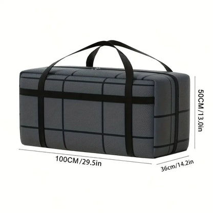 1PC Large Capacity and Super Load-bearing Black Composite Material Storage Bag, Dustproof and Moisture-proof with Zipper