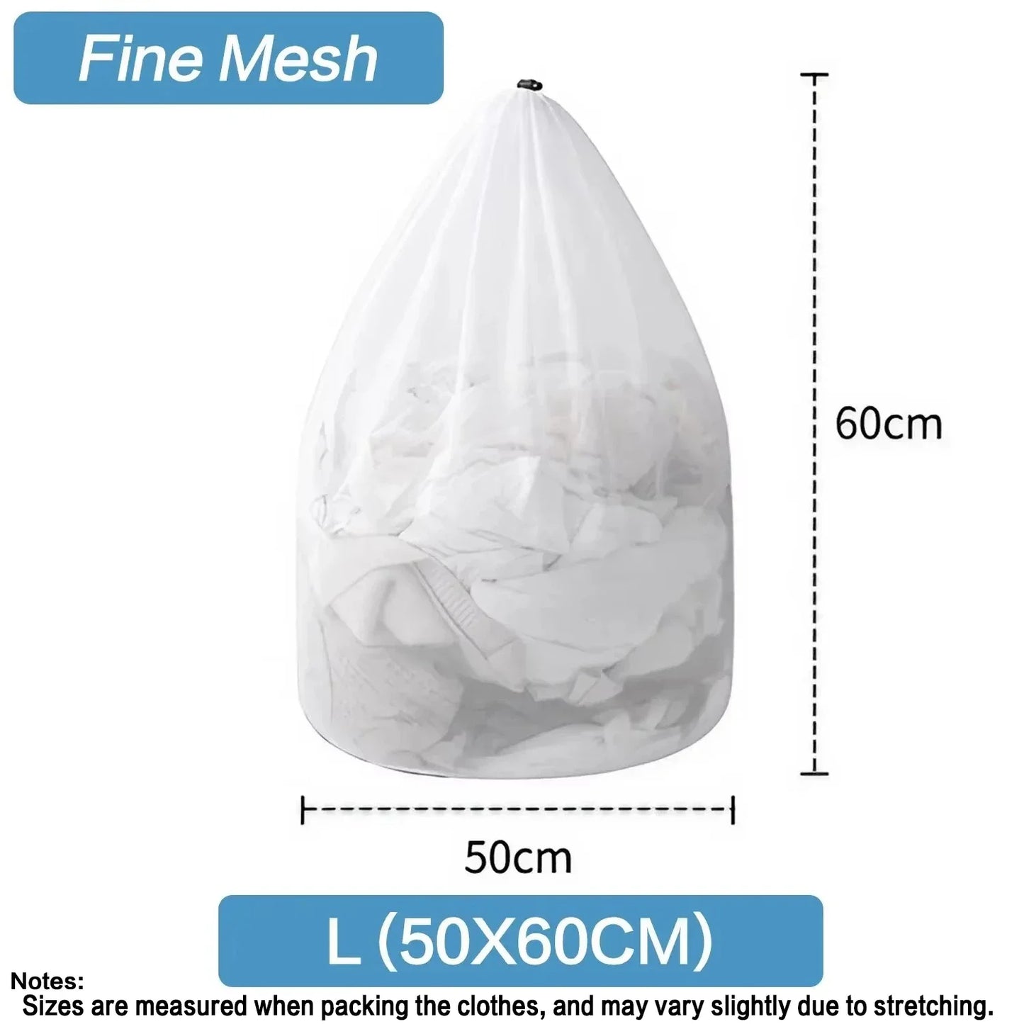 1PC Drawstring Laundry Bag Large Capacity 4 Size Fine Mesh Coarse Mesh Wash Bag For Clothes Jeans Blankets Durable Washing Net