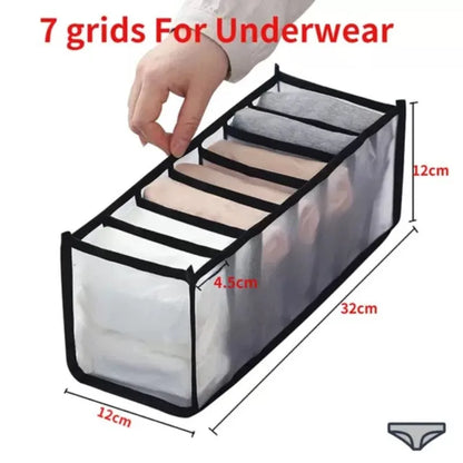 Clothes Organizer Jeans Storage Box Organizer Box Wardrobe Clothes Storage Boxes with Compartments Socks Underwears Bras Storage