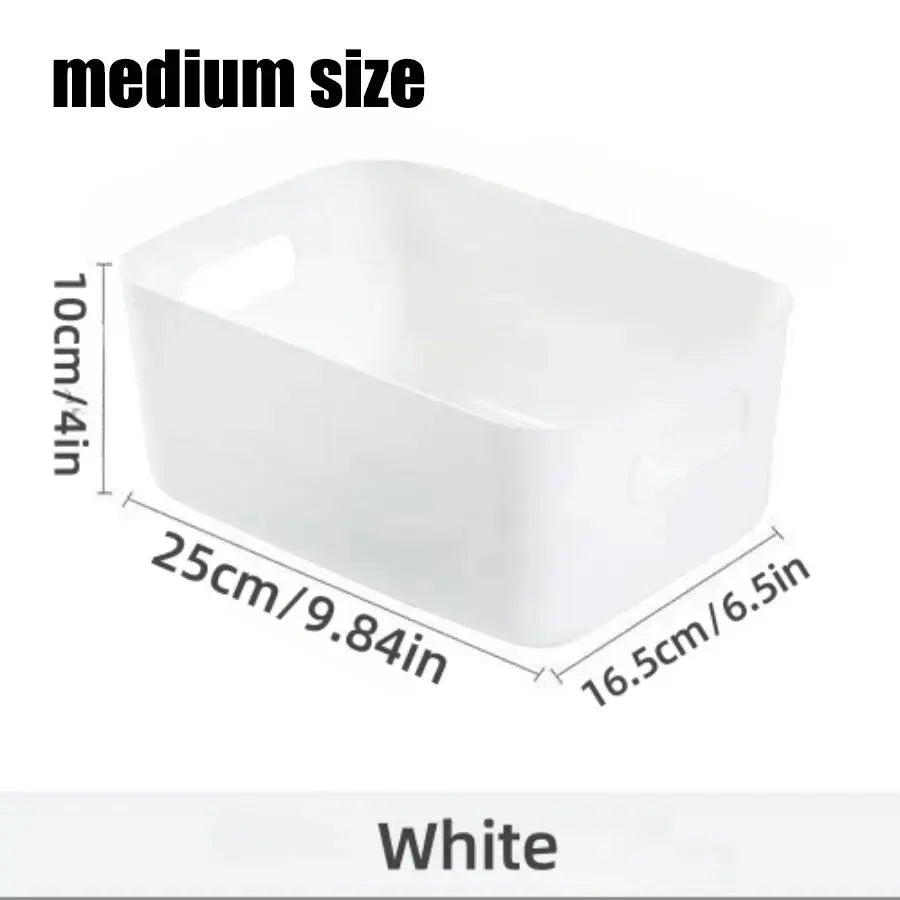 Storage Box Household Drawer Plastic Storage Desktop Storage Box Cosmetics Grocery Snack Storage Basket Kitchen