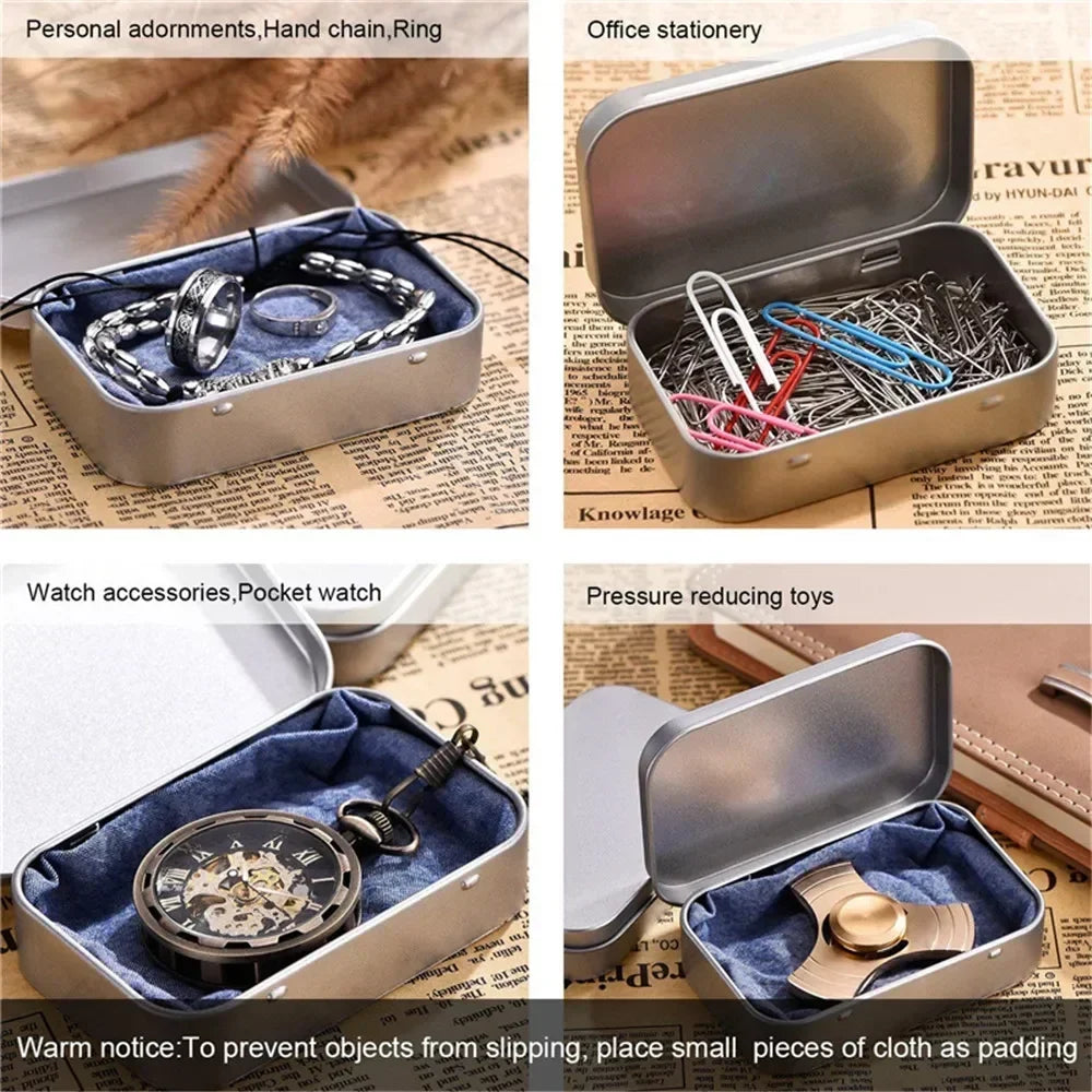 Mini Iron Box Storage Box Small Metal Jewelry Key Coin Metal Box Wedding Candy Storage Can Tobacco Small Iron Box