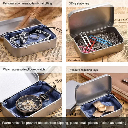 Mini Iron Box Storage Box Small Metal Jewelry Key Coin Metal Box Wedding Candy Storage Can Tobacco Small Iron Box