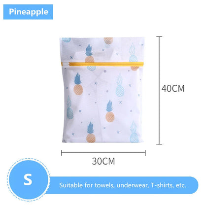 Laundry Bag Fine Mesh Cute Printted Washing Bags For Washing Machine Clothes Organizer Underwear Bra Clean Basket Multiple Sizes