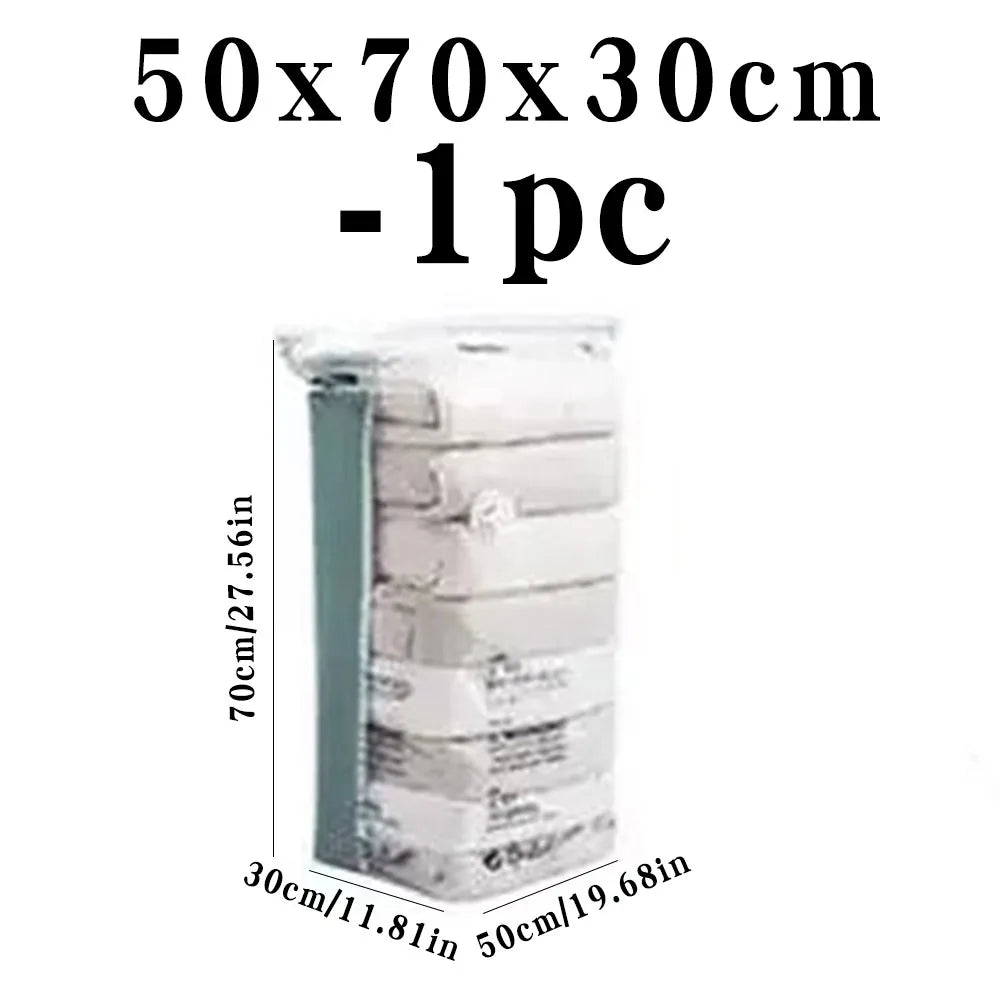 Vacuum Compression Bag No Pumping Clothes Quilt Storage Home Bag Large 3D Vacuum Compression Bags Travel Accessories Reusable