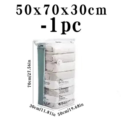 Vacuum Compression Bag No Pumping Clothes Quilt Storage Home Bag Large 3D Vacuum Compression Bags Travel Accessories Reusable