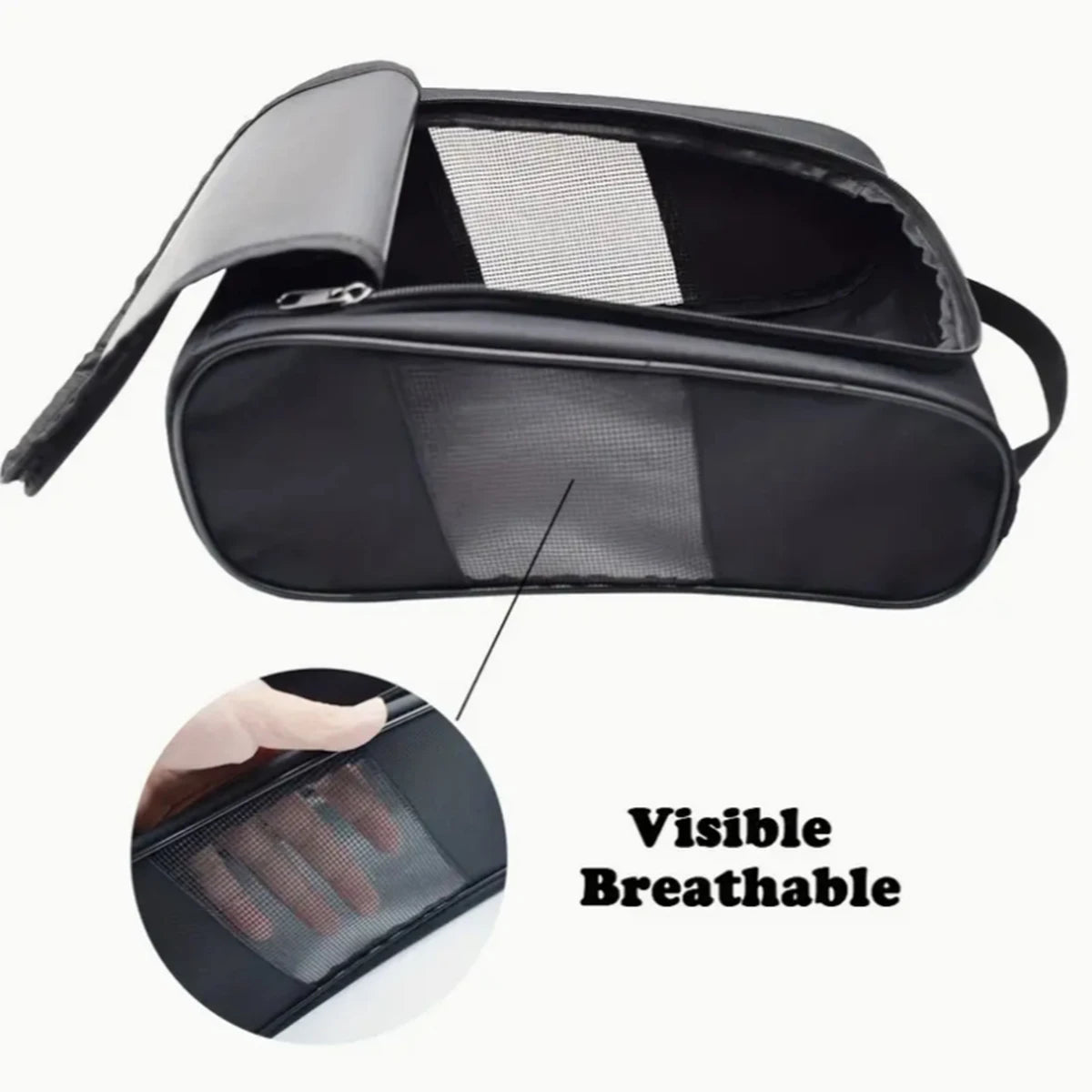 Portable Golf Shoe Bag Oxford Cloth Shoe Carrier Bags Breathable Lightweight Golf Handbag Dustproof Football Tennis Shoe Bag