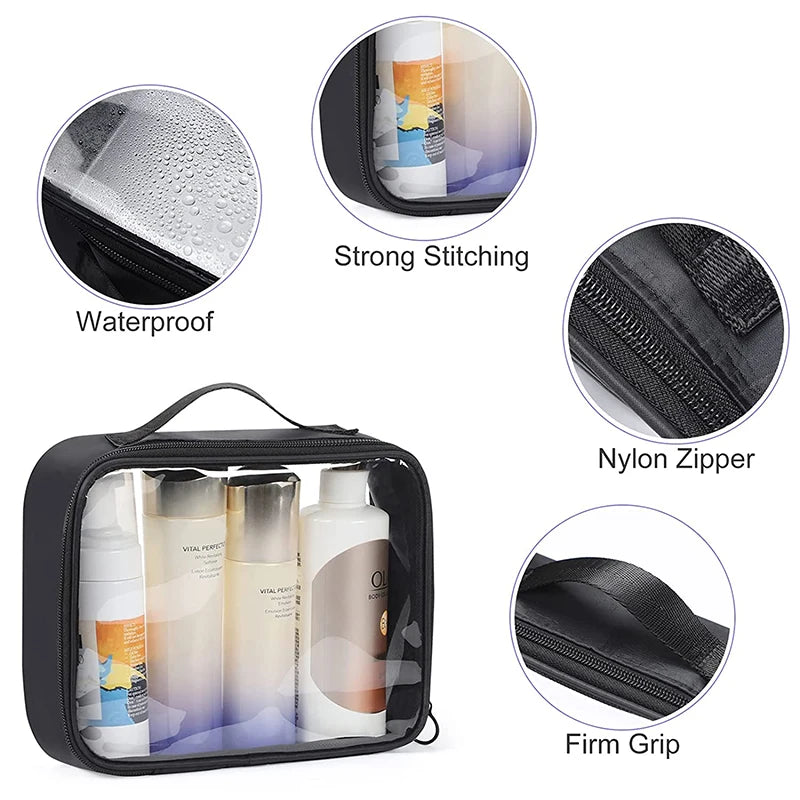 Storage Bag Travel Toiletry Transparent Large Capacity Waterproof Convenient Portable Utility Men Women Cosmetic Bag Accessory