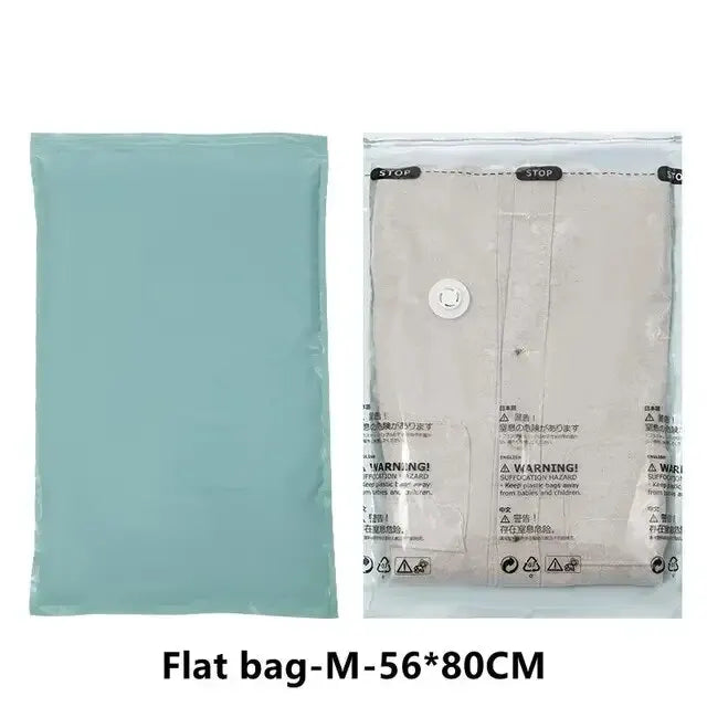 1pc No Need Pump Vacuum Bags Large Plastic Storage Bags for Storing Clothes Blankets Compression Empty Bag Travel Accessories