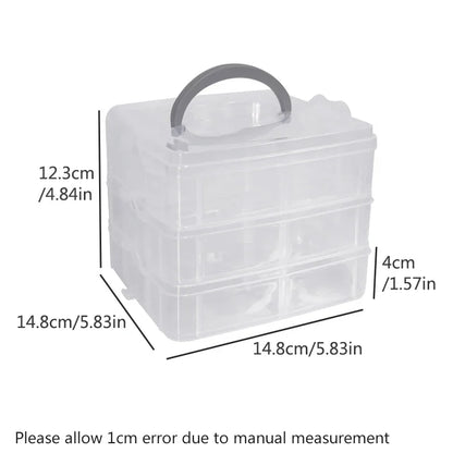 5 pcs Transparent Lockable Box Small Object Storage Box Fishing Gear Accessories Box Plastic Material