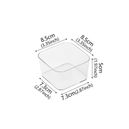 Clear Drawer Organizer Boxes Transparent Plastic Storage Bins Bedroom Dresser Office Storage Box for Makeup Jewelries Gadgets