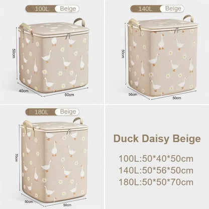 Cotton Quilt Storage Bag Large Capacity Quilt Storage Box Non Woven Clothes Special Storage Moving Luggage Bag Portable