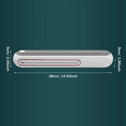 Magnetic Refillable Plastic Wrap Dispenser With Cutter, Tin Aluminum Foil Dispenser Cutter, Film Wrap Dispenser Kitchen Tool