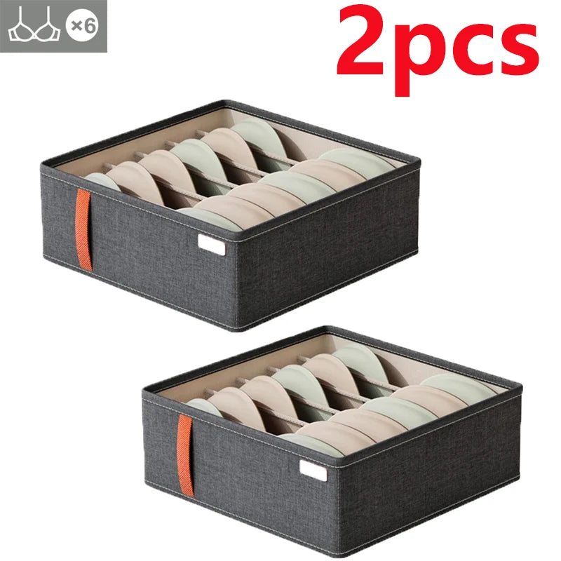 2pcUnderwear Organizers Socks Bra Storage Box Cabinet Drawer Organizer Storage Clothes Arrange Household Classified Storage Case