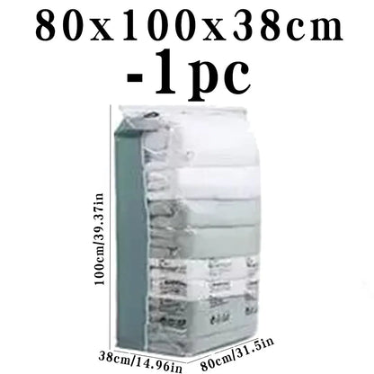 Vacuum Compression Bag No Pumping Clothes Quilt Storage Home Bag Large 3D Vacuum Compression Bags Travel Accessories Reusable