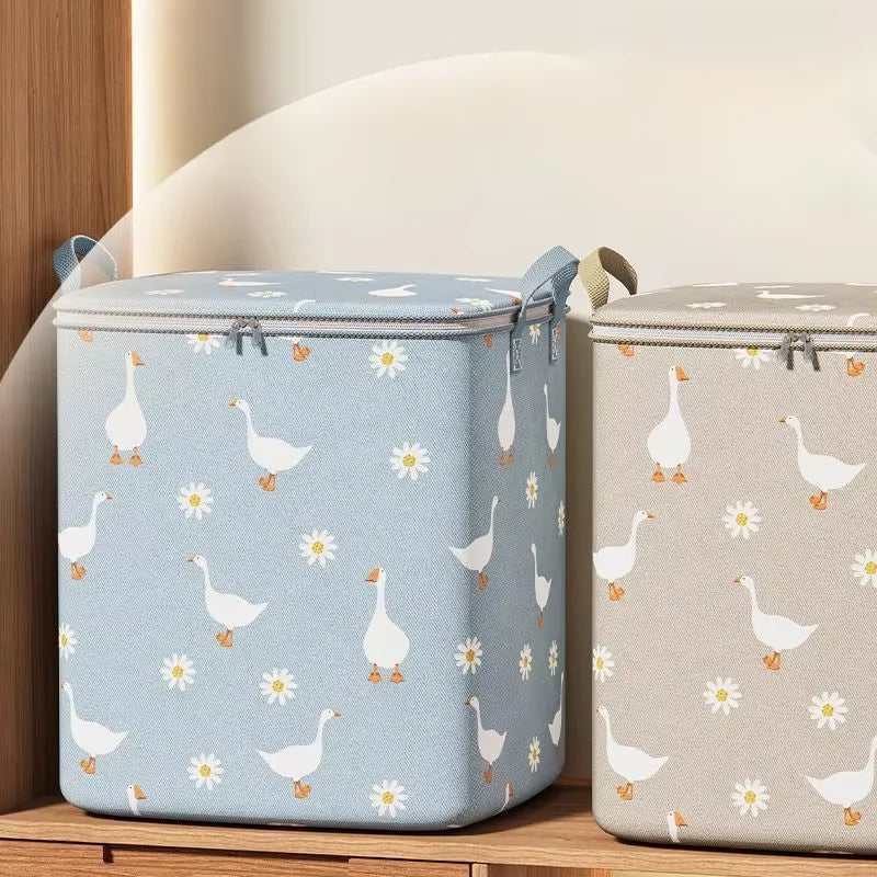 Cotton Quilt Storage Bag Large Capacity Quilt Storage Box Non Woven Clothes Special Storage Moving Luggage Bag Portable