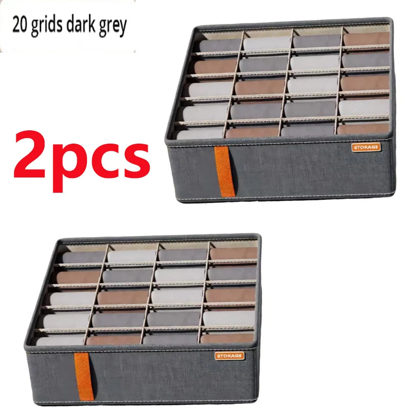 2pcUnderwear Organizers Socks Bra Storage Box Cabinet Drawer Organizer Storage Clothes Arrange Household Classified Storage Case