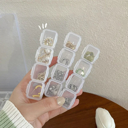 1PC 28/56 Transparent Jewelry Box Dust-Proof Earring Necklace Multi-Compartment Storage Box Hand Ring Delicate Jewelry Box