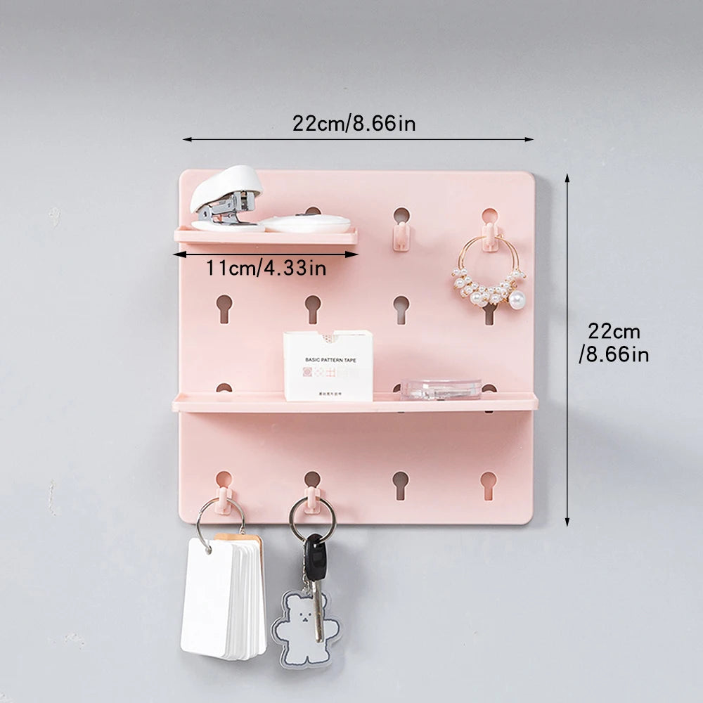 1PC/2PCS/4PCS Wall Perforation-free Plastic Shelving Bathroom Wall Wall Hanging Student Bedroom Dormitory Headboard Hole