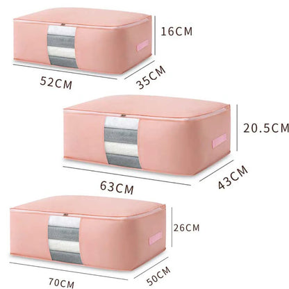 Clothes Storage Bag Wardrobe Closet Organizer Foldable Bag for Storag Non-Woven Pillow Quilt Blanket Bag Home Organizer