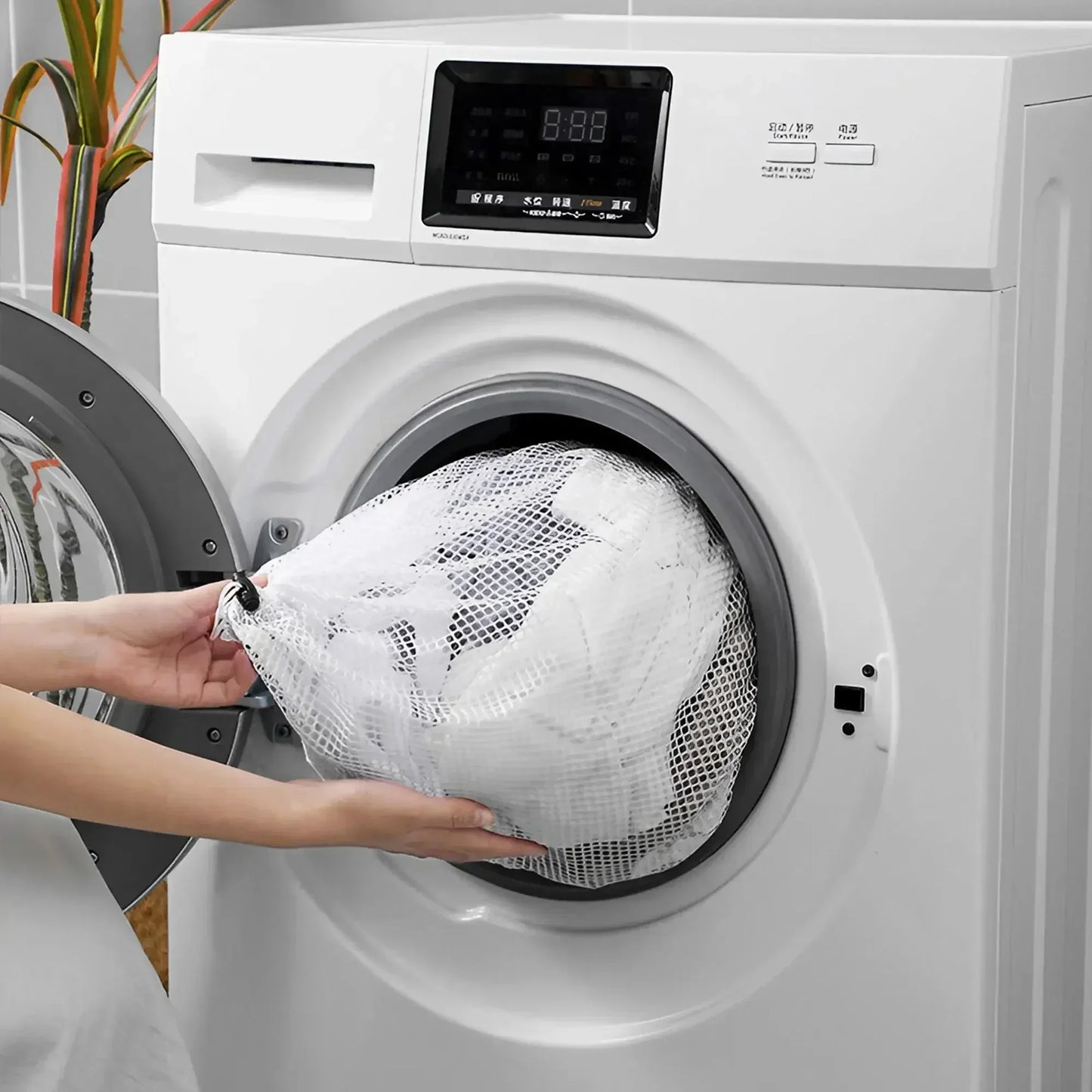 1PC Drawstring Laundry Bag Large Capacity 4 Size Fine Mesh Coarse Mesh Wash Bag For Clothes Jeans Blankets Durable Washing Net