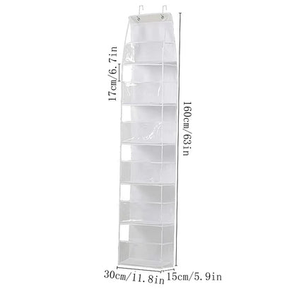 1pc 4 /6Layer Over The Door Hanging Organizer Cosmetics Wall Hanging Storage Organizerfor Nursery Bathroom Closet Bedroom Dorm