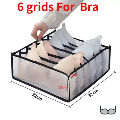 Clothes Organizer Jeans Storage Box Organizer Box Wardrobe Clothes Storage Boxes with Compartments Socks Underwears Bras Storage