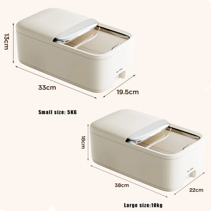 10KG Rice Storage Box Home with Lid Insect Proof Moisture Proof Rice Box Grain Sealed Jar Kitchen Container Storing Dry Grain