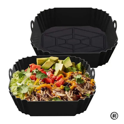 1pcs Air Fryer Silicone Liners Square Airfryer Liners Reusable Air Fryer Accessories Replacement for Parchment Airfryer Liners