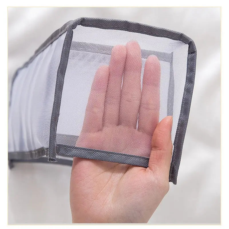 3 Pcs Foldable Underwear Storage Box Translucent Foldable Panty Drawer Organizer Bra Organizer Breathable Mesh Bag For Wardrobe