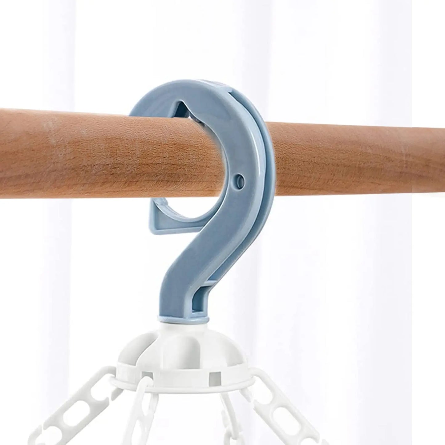 Foldable Drip Hanger with 32 Clips - Plastic Hanging Drying Rack for Clothes Underwear Socks