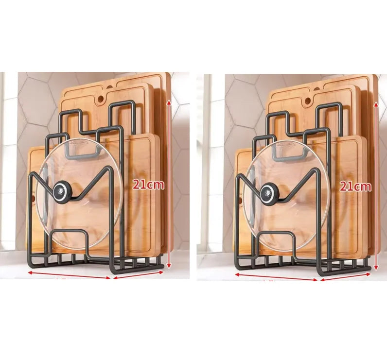 Rack Shelf Stand Multi Layer Space Saving Rustproof Cutting Board Practical Kitchen Organizer Pot Lid Holder Iron Art Home WF