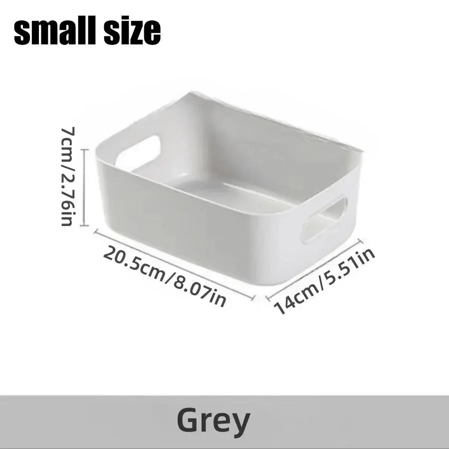 Storage Box Household Drawer Plastic Storage Desktop Storage Box Cosmetics Grocery Snack Storage Basket Kitchen