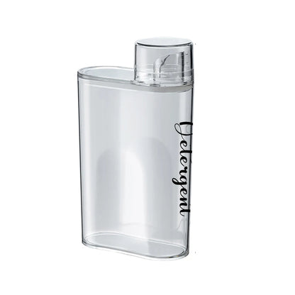 Transparent Laundry Detergent Dispenser Bottle Sealed Tank for Detergent Powder Bleach Softener Laundry Room Organization