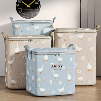 Cotton Quilt Storage Bag Large Capacity Quilt Storage Box Non Woven Clothes Special Storage Moving Luggage Bag Portable