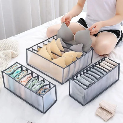 Clothes Organizer Jeans Storage Box Organizer Box Wardrobe Clothes Storage Boxes with Compartments Socks Underwears Bras Storage