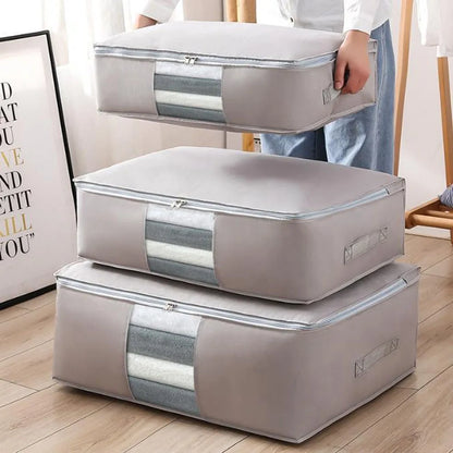 Clothes Storage Bag Wardrobe Closet Organizer Foldable Bag for Storag Non-Woven Pillow Quilt Blanket Bag Home Organizer