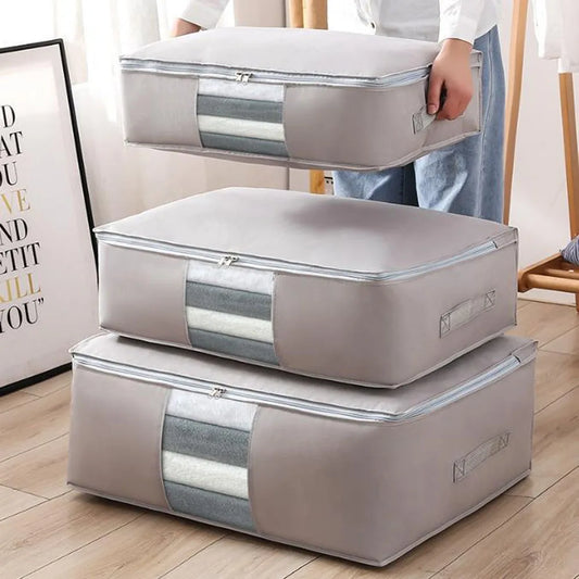 Clothes Storage Bag Wardrobe Closet Organizer Foldable Bag for Storag Non-Woven Pillow Quilt Blanket Bag Home Organizer