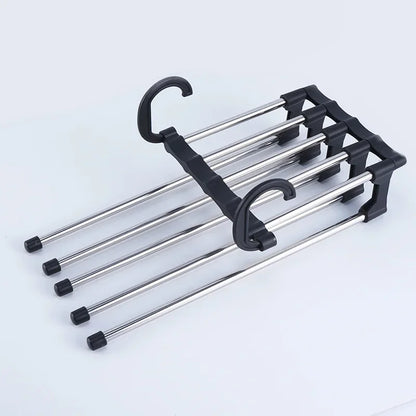 1PC Telescopic Folding Pants Rack, Multi-layer Pants Rack, Pants Hanger, Household Magic Pants Clip, Wardrobe Storage