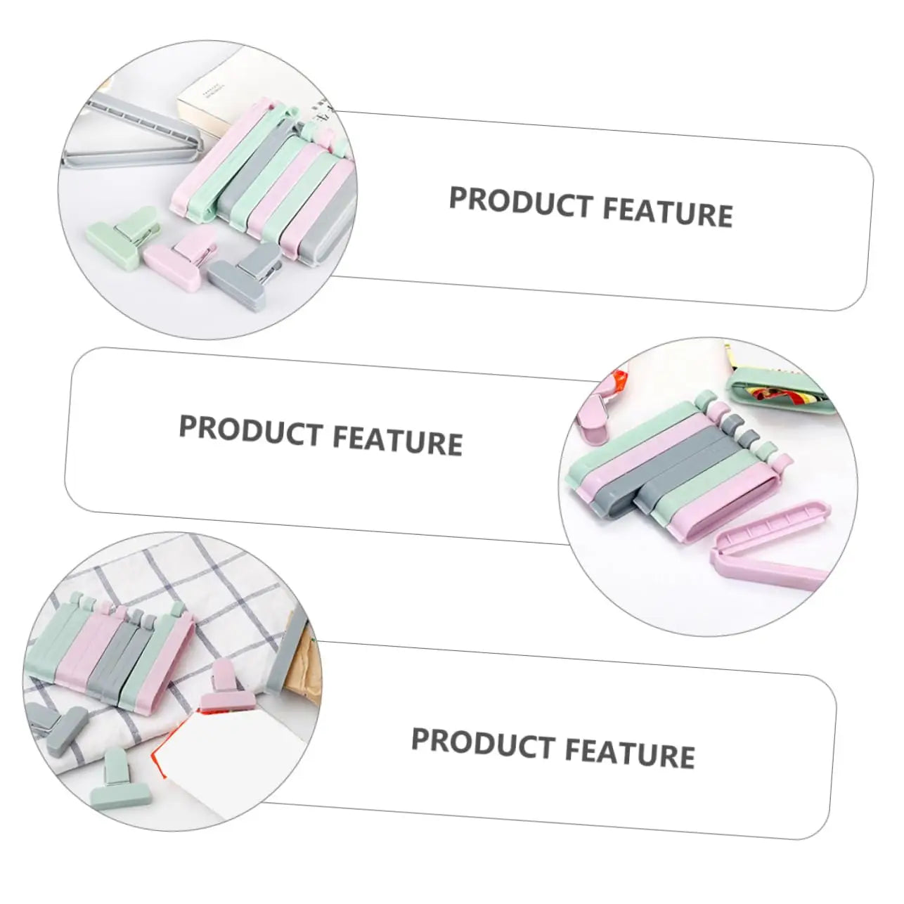 1 set of 12 snack sealing clips, household tools, debris bag clips, kitchen bag sealing machine, practical clip sealing tools