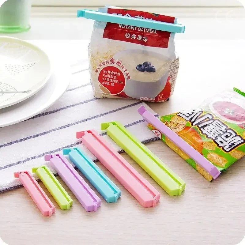 12Pcs Airtight Food Bag Clips Reusable Leakproof Plastic Sealer for Snacks, Chips, Cereal | Dishwasher Safe Kitchen Accessories