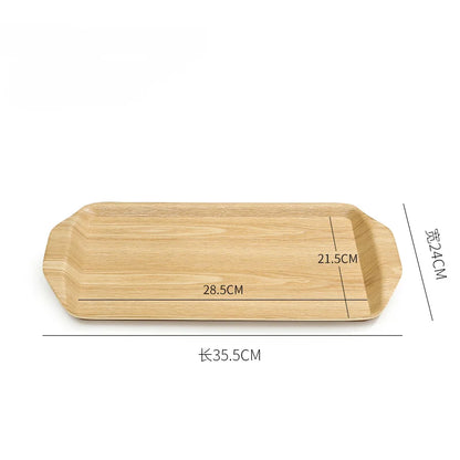 Wooden Tray Cake Bread Tray Put Water Cup Flat Tray Household Kitchen Storage Tray