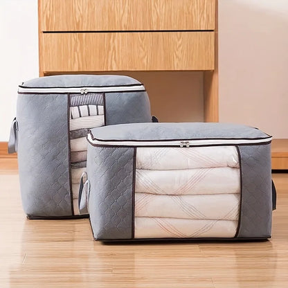 Extra Large Handle Storage Bag - Portable Clothing and Quilt Organizing Bag with Window, Durable Polyester Material, Suitable fo