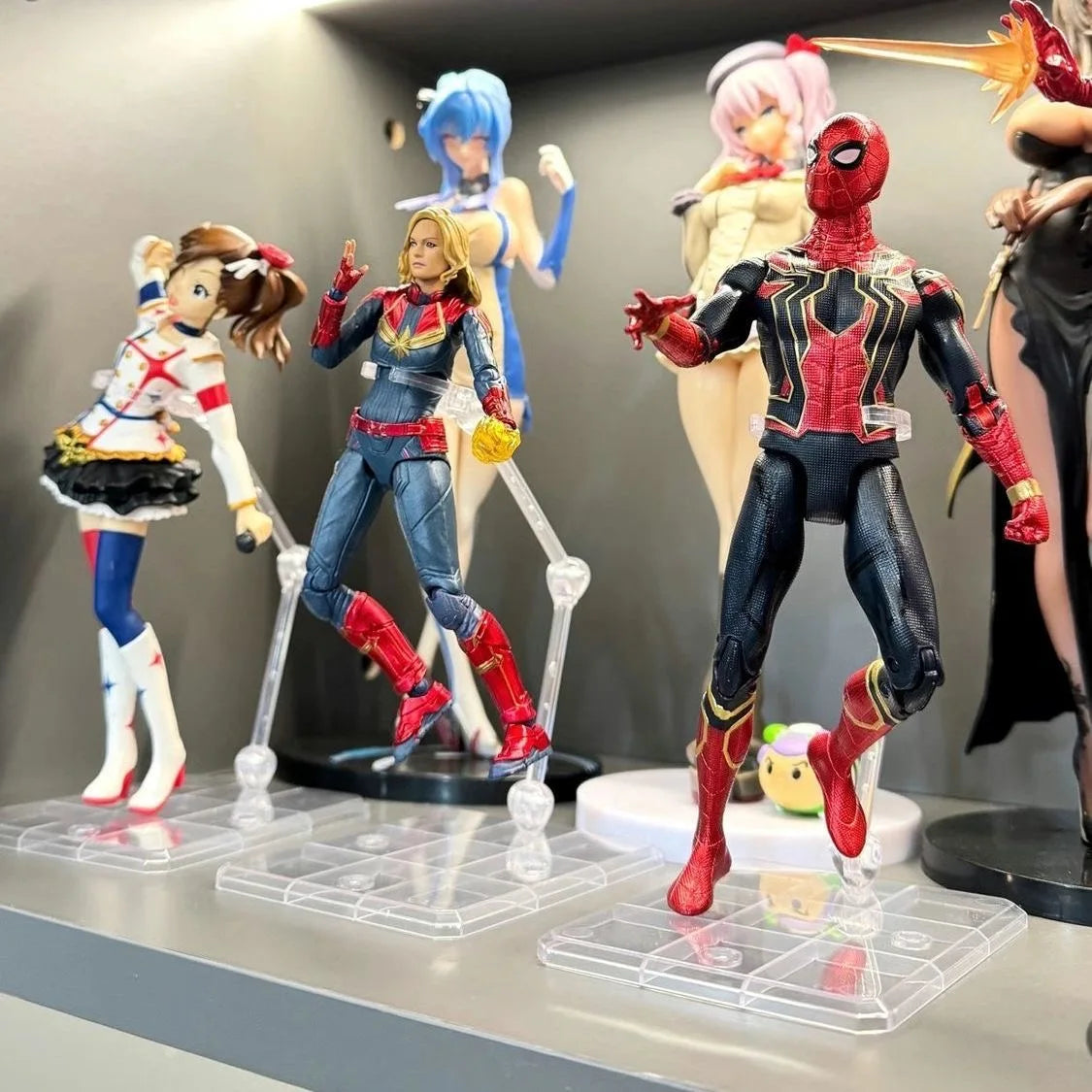 5/10/20/30/50pcs Clear Action Figure Stand,Display Holder Base Doll Model Figure Support Stand For Hg Shf Rg Sd Gundam 1/144 Toy