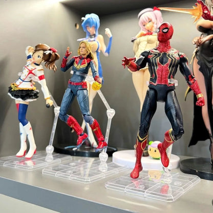 5/10/20/30/50pcs Clear Action Figure Stand,Display Holder Base Doll Model Figure Support Stand For Hg Shf Rg Sd Gundam 1/144 Toy