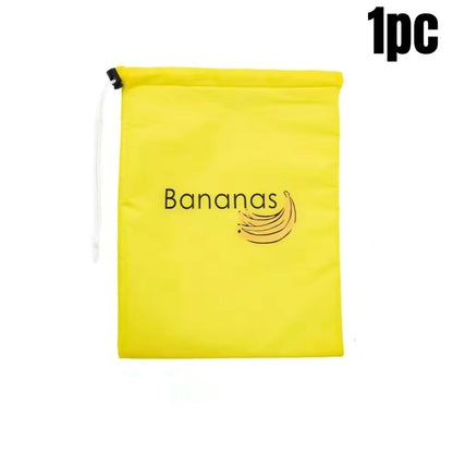 1/2/3/5Pcs Durable Yellow Banana Storage Bags Insulated Fruit Vegetable Fresh-keep Bundle Pocket Drawstring Banana Preserve Bag