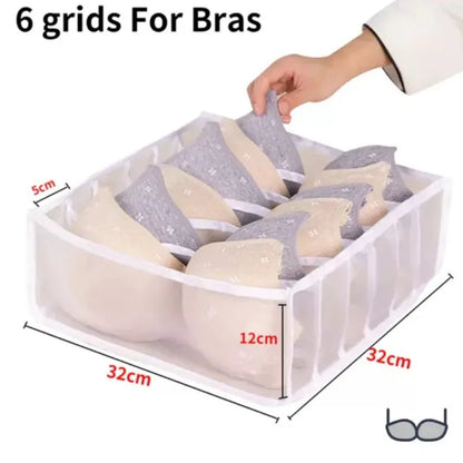 Clothes Organizer Jeans Storage Box Organizer Box Wardrobe Clothes Storage Boxes with Compartments Socks Underwears Bras Storage